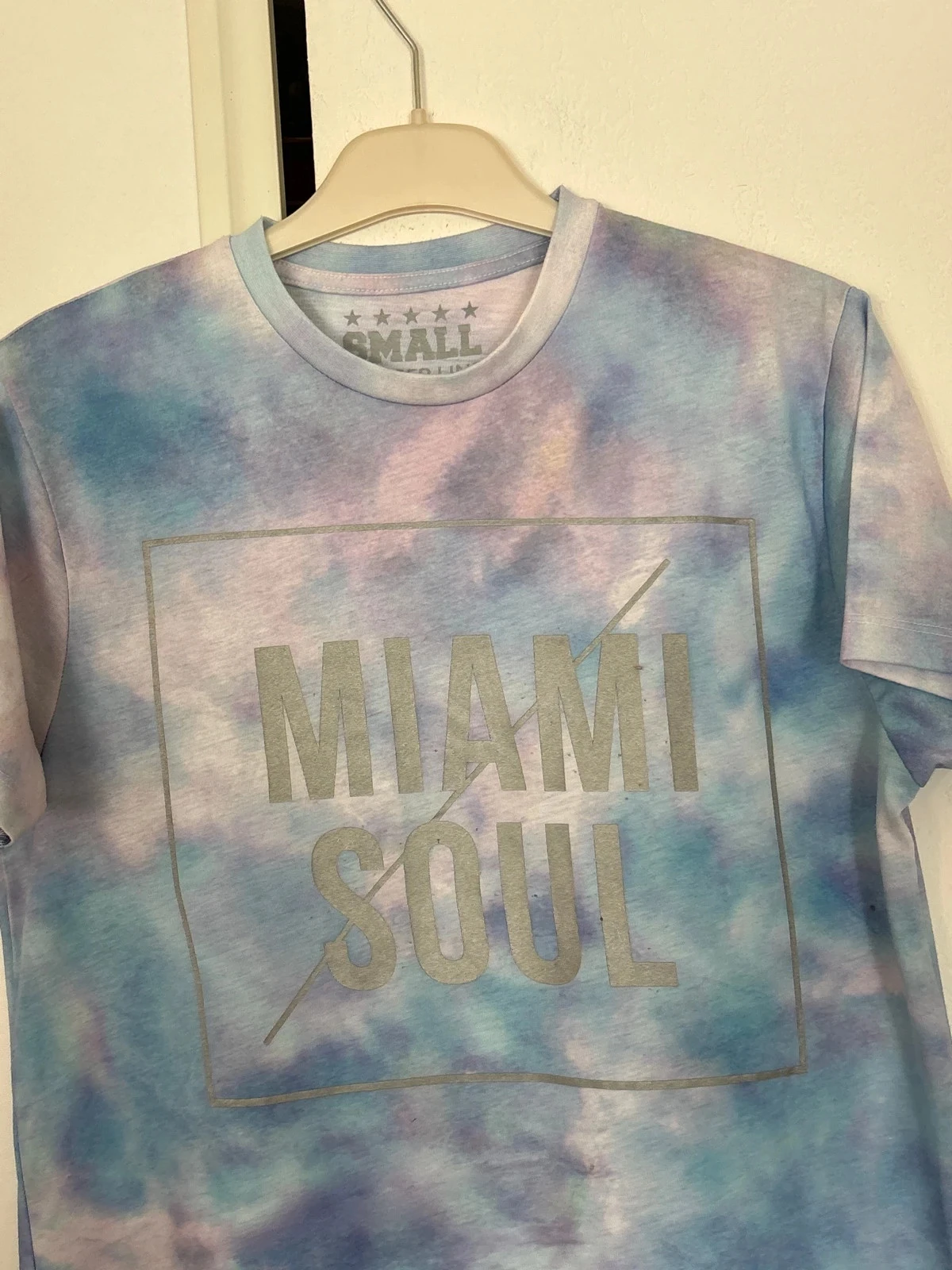 Paarse en blauwe T-shirt maat S – photo 2